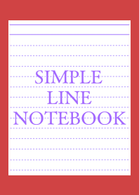 SIMPLE PURPLE LINE NOTEBOOK/RED/BEIGE