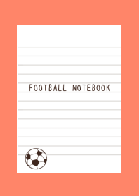 FOOTBALL NOTEBOOK/APRICOT COLLAR