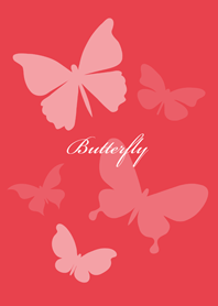 Butterflies flying(bright red)