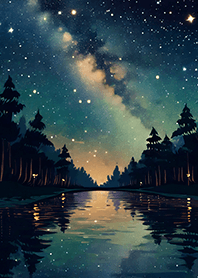 綺麗な星空の夜景着せかえ#840