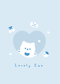 cat&heart&items/ aqua blue