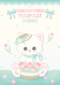 Garden vibes: Tulip cat (green)