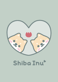 ชิบะอินุ ดอกทิวลิป [ความหมองคล้ำสีเขียว]