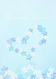 水彩花卉(勿忘草)/藍 11.v2