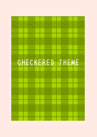 YELLOW GREEN CHECKERED THEME-LIGHT PINK