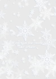 Winter in the snow like a race