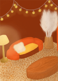 秋日暖室一隅/ 聖誕節、美拉德色、多巴胺色