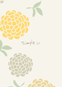 Round flowers and leaves left23 Japan