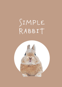 シンプルでかわいいうさぎ ブラウン