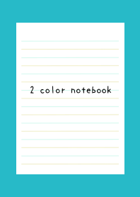 2 COLOR NOTEBOOK-LB&YEL GR-TURQUOISE