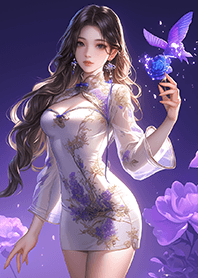 夢幻彩蝶美女❤️紫色