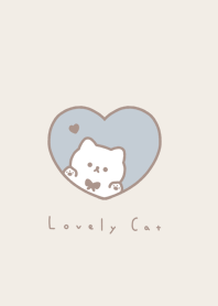 小貓和心 / blue beige