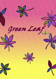 Green leaf-6- Pink