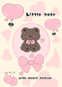 Little bear with heart balloon2