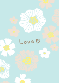 White and beige flower Slanting8 Japan