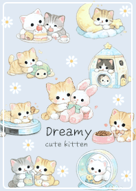 blue The Dreamy Days of a Cute Kitten