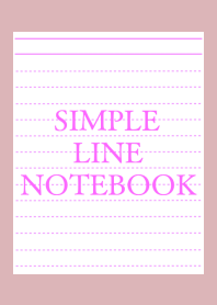 SIMPLE PINK LINE NOTEBOOK-DUSTY PINK