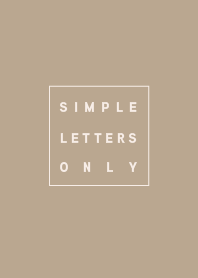 Simple letters only /mocha brown