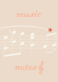 Music notes + beige [os]