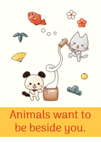 Animals want to be beside you. 041 YEL