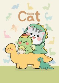 Cat & Dinosaur Cute