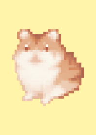 Hamster Pixel Art Theme  Yellow 05