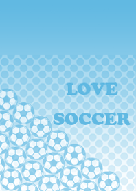 愛 サッカー 青 白