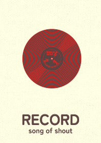 RECORD_shout Cherry red