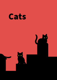 Black Cat Holiday3 on red