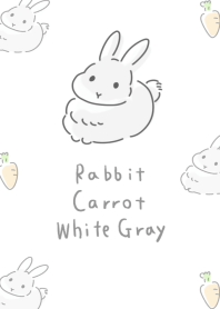 Kelinci Sederhana Wortel Putih Abu-abu