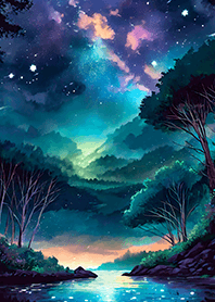 Beautiful starry night view#1648