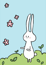 Cute flowers and rabbits2.