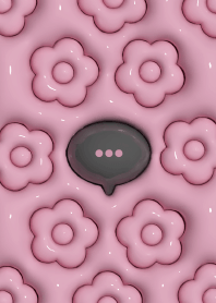 Plump daisy pattern [Black & Pink]