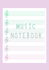 GRADIENT MUSIC NOTEBOOK-LIGHT PURPLEj
