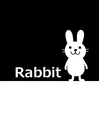 Black and white and rabbit