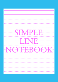 SIMPLE PINK LINE NOTEBOOKj-BLUE-GREEN