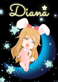 Bunny girl on Blue Moon for Diana