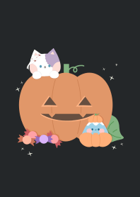 Halloween cat and Mount Fuji