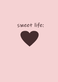 sweet life heart :)black pink