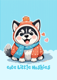 Cute Little Huskies