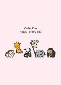 Cute minimalist zoo(Peach Powder)