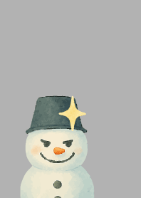 Expressive snowman4 on white