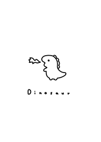 ゆるい恐竜 /白と黒
