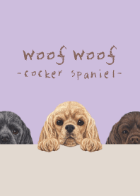 Woof Woof - Cocker Spaniel - LAVENDER