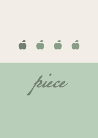 Pistachio green.Apple