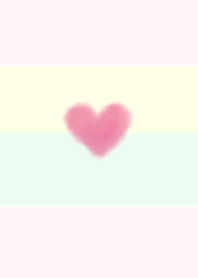 Pastel color & water color heart