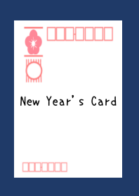 New Year's Card/NAVY BLUE