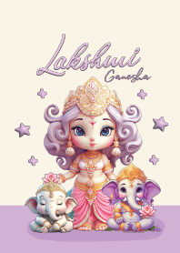Lakshmi & Ganesha! money & love purple