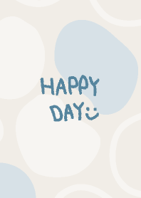 Simple 3color Organic Circle Blue3 Japan