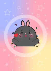 Simple I Love U Black  Rabbit Theme